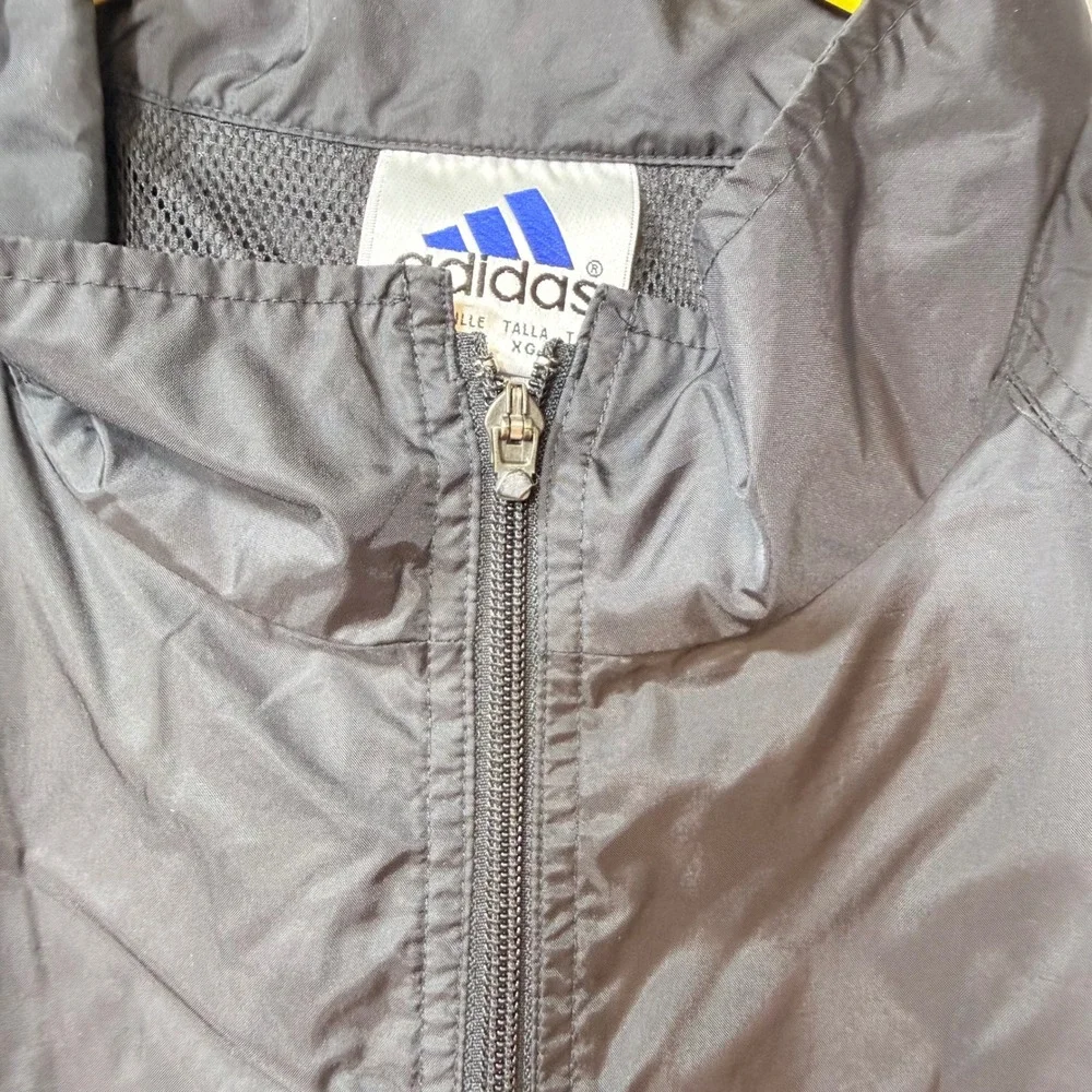 Adidas Windbreaker Jacket XL, Black, Full Zip, Logo, Athletic /‎ Sportswear
